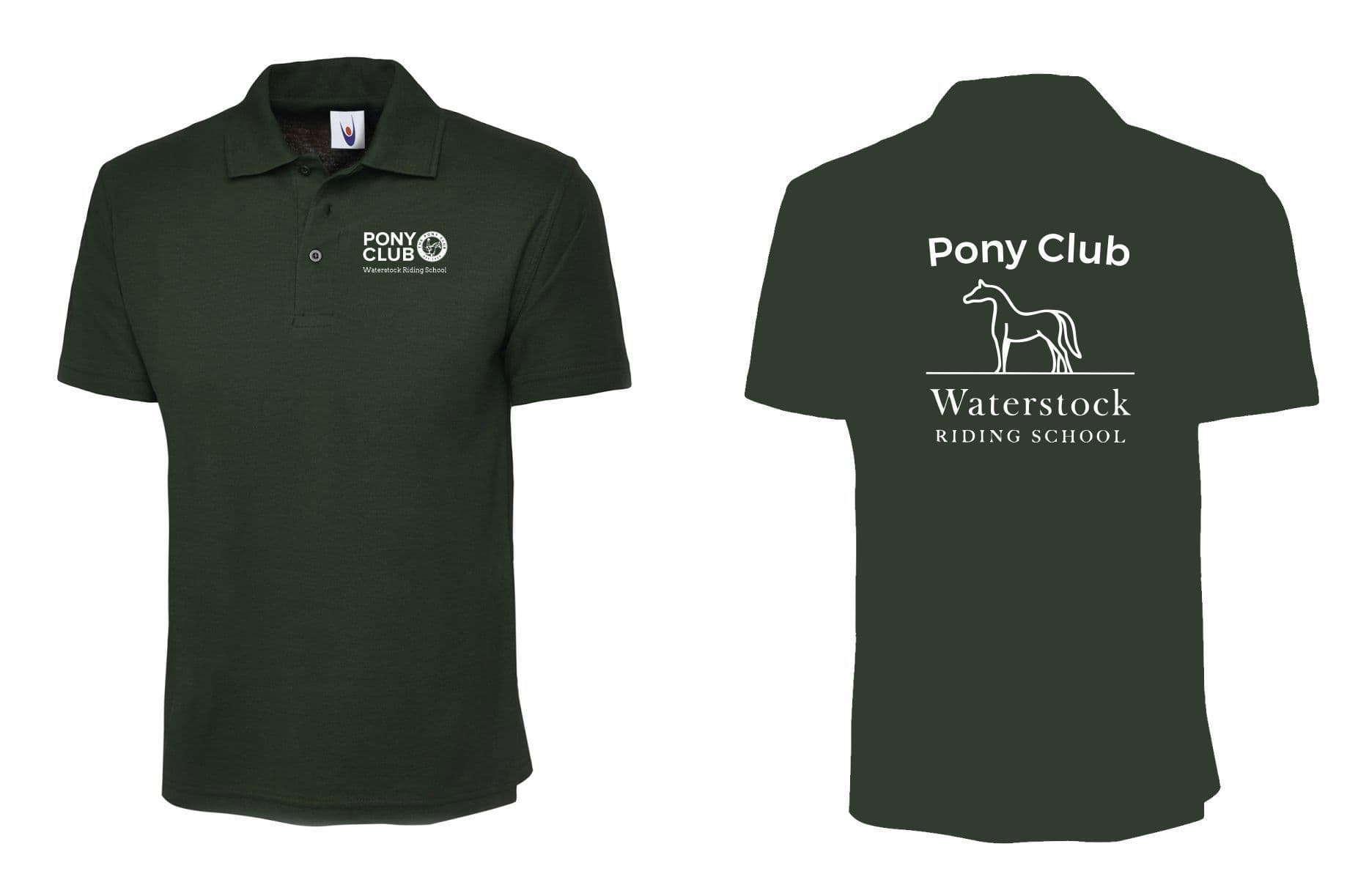 CHILD Waterstock Riding School Green Polo Shirt UC103