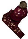 Children's Burgundy/Rose Gold Base Layer & Hat Silk