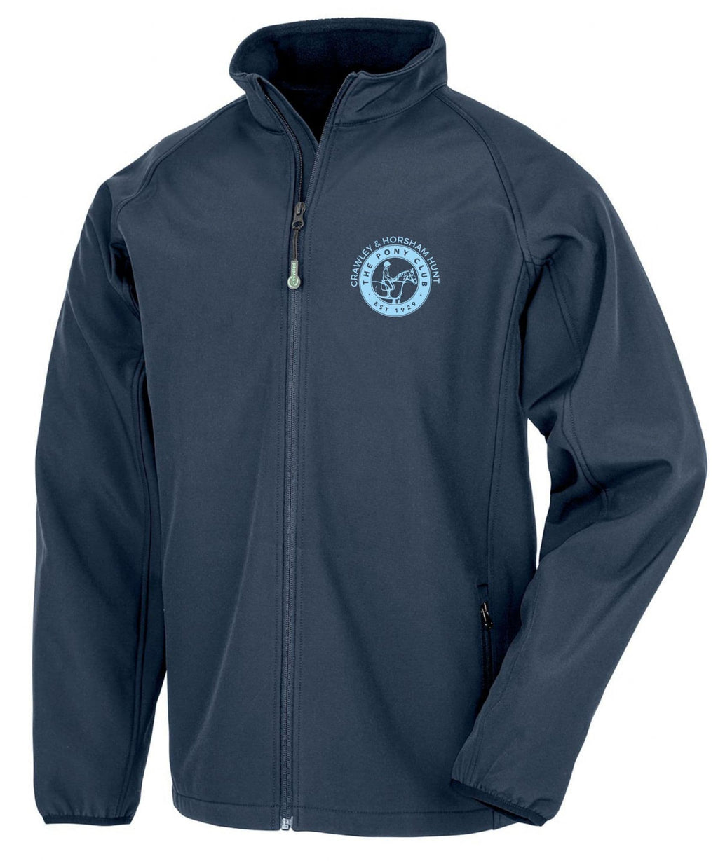 Children's Crawley & Horsham Hunt Pony Club Navy Classic Softshell 3 layer jacket – R901J