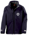 Children's Furness & District PC Navy Classic Softshell 3 layer jacket.