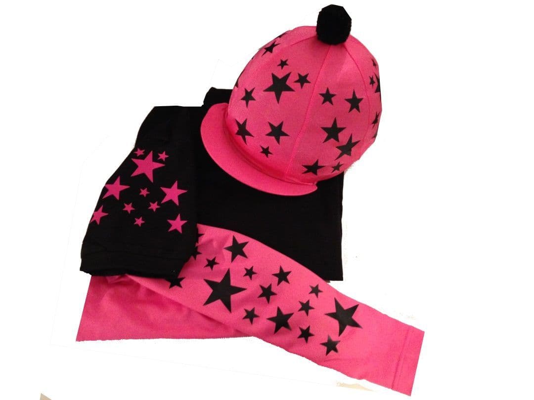 Children's Hot Pink/Black Base Layer, polo and silk