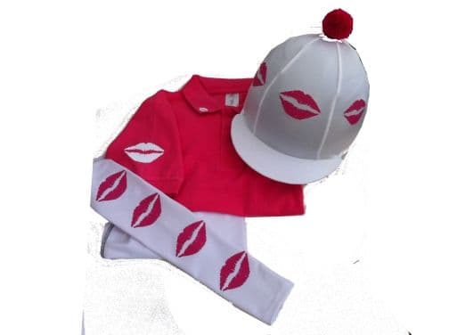 Children's Hot Pink/White Base Layer, polo and silk