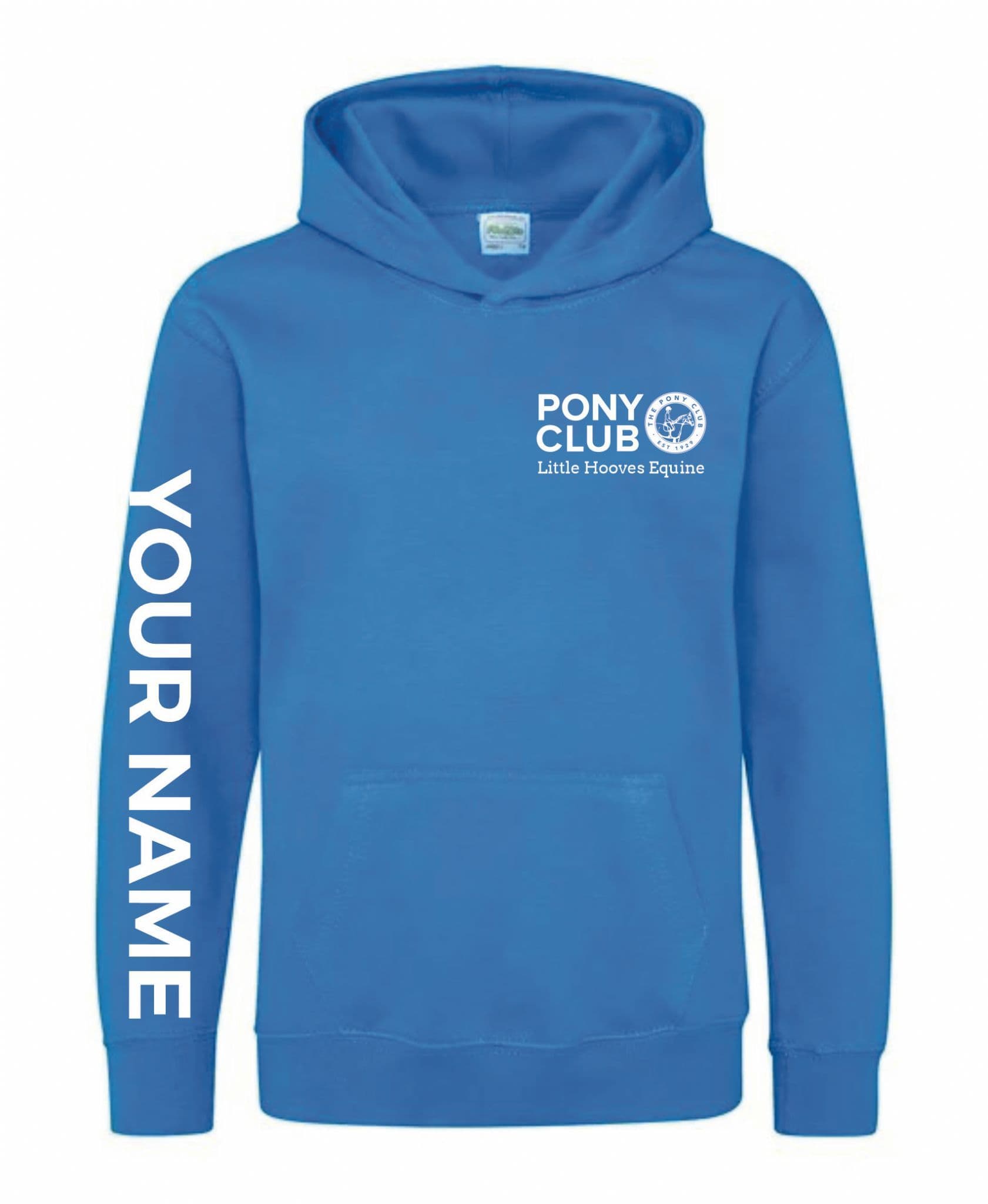 Children's Little Hooves Pony Club, Sapphire Blue Hoodie JH001b