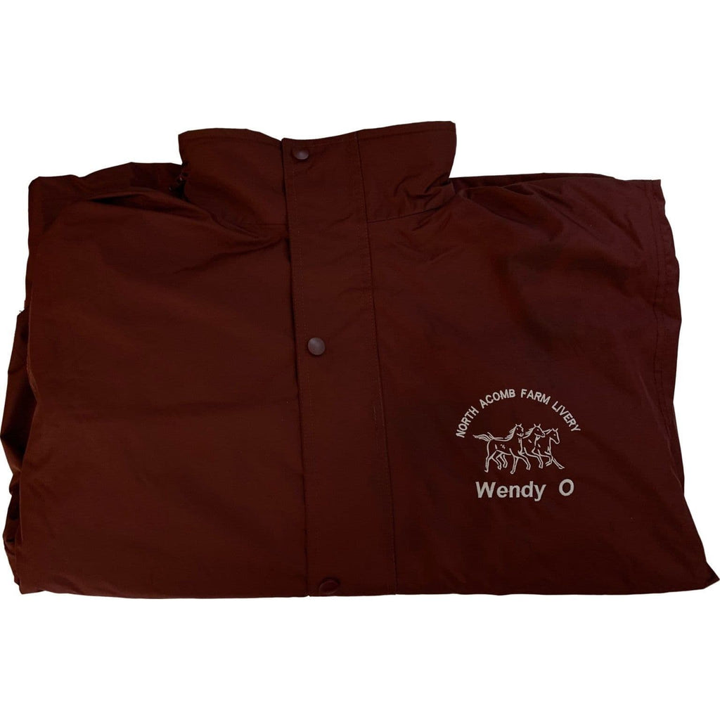 Children's North Acomb Livery Yard Riding Team Clothing Burgundy R160X Result jacket