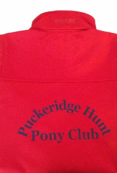 Children's Puckeridge PC RED Classic Softshell 3 layer jacket.