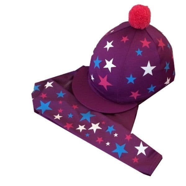 Children's Purple /Pink/Blue/white Base Layer & Hat Silk
