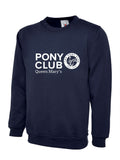 Children's Queen Mary's PONY CLUB Navy Sweatshirt UX7