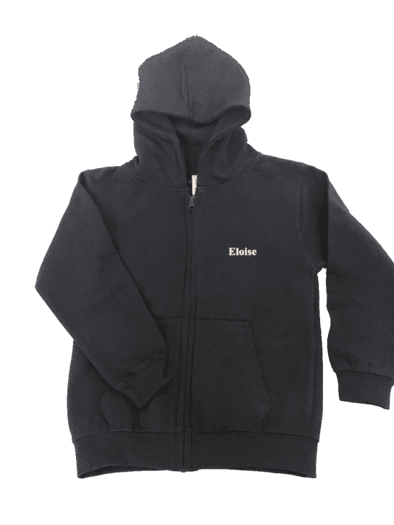 Children's Red Piece Equestrian Stables Navy ZIP Hoodie