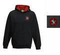 Children's Ribble Valley Mounted Archers Navy Hoodie Black with red hood