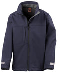 Children's Rockwood Harriers Navy Classic Softshell 3 layer jacket.