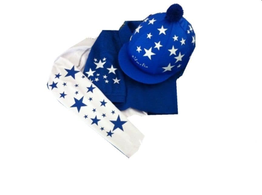 Children's Royal/White Base Layer, polo and silk