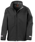 Children's Sandridgebury Riding Centre Black Classic Softshell 3 layer jacket.