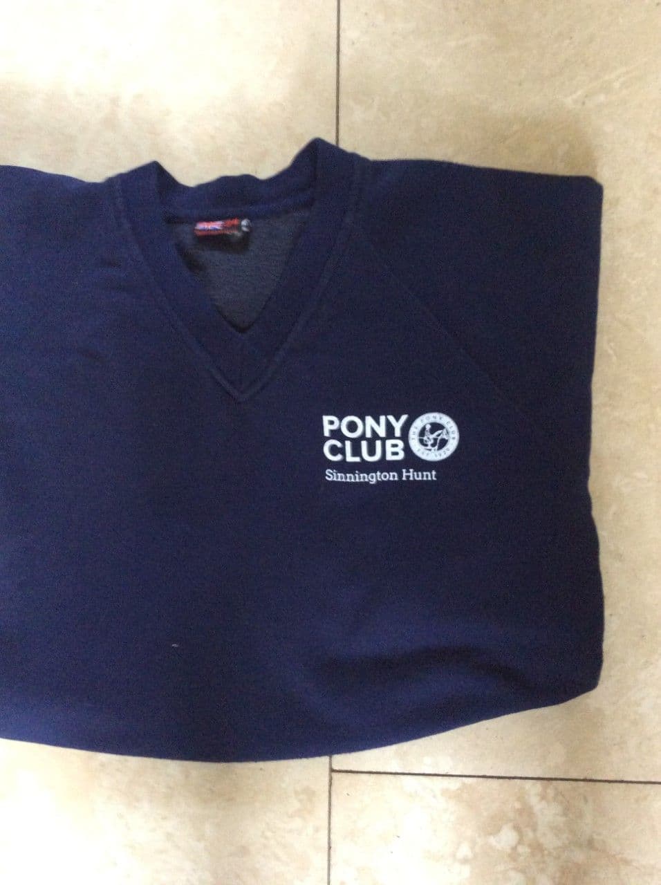 Children's Sinnington Pony Club Navy V Necked Sweatshirt J272B