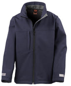 Children's Tendring Hundred Navy Classic Softshell 3-layer jacket.