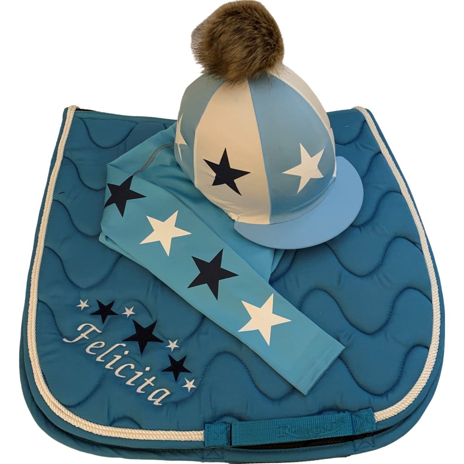 Children's Turquoise, white,navy Base Layer Cross Country Colours