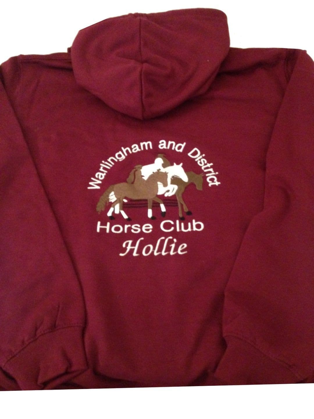 Children's WDHC Large logo Burgundy Embroidered Hoodie