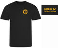 CHILDRENS Area 12 Tetrathlon Black Cool T-shirt – JC01J
