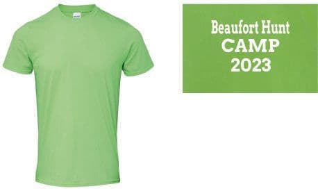 Children's Beaufort CAMP "Cool" Lime Green T Shirts