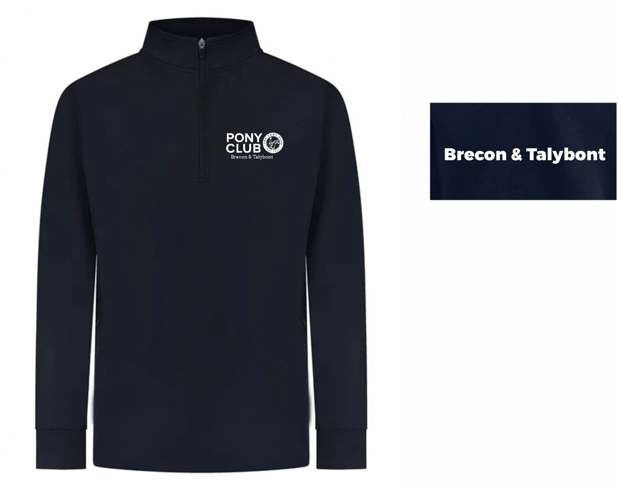 Children's Brecon & Talybont PC Navy Quarter Zip Tracksuit top LV875