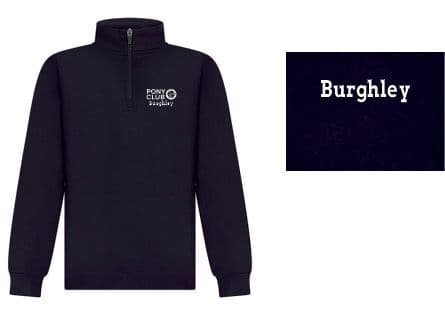 Children's Burghley PC Navy Quarter Zip Tracksuit top LV875