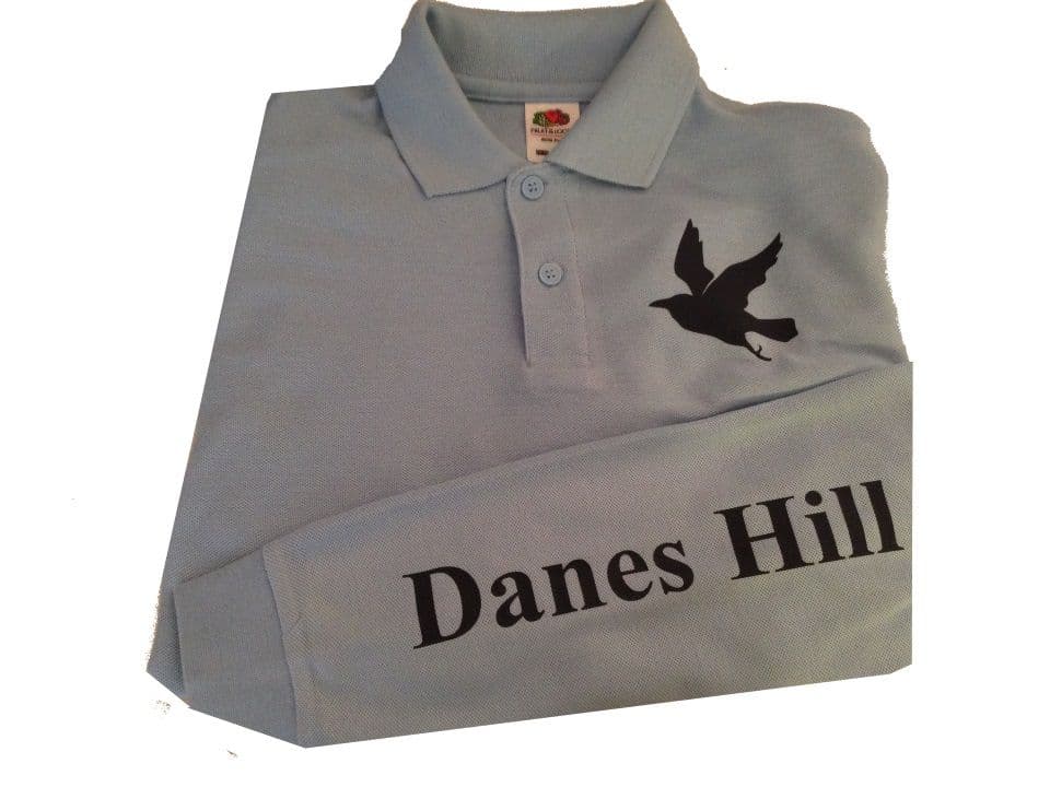 Children's Danes Hill Team Light Blue Long Sleeve Polo