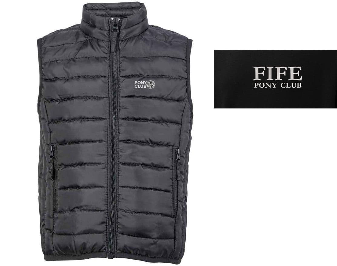 Children's Fife PC Padded Black Gilet 04446