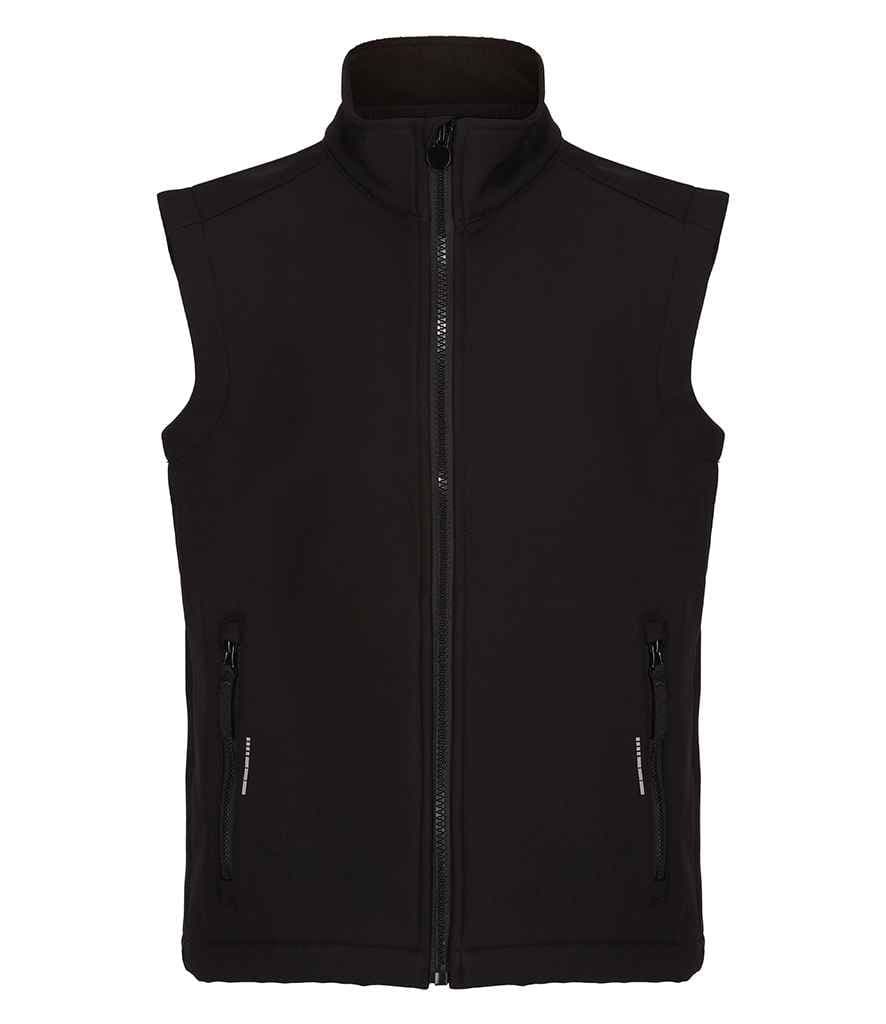 Children's Fife PC Softshell Black Gilet RG331