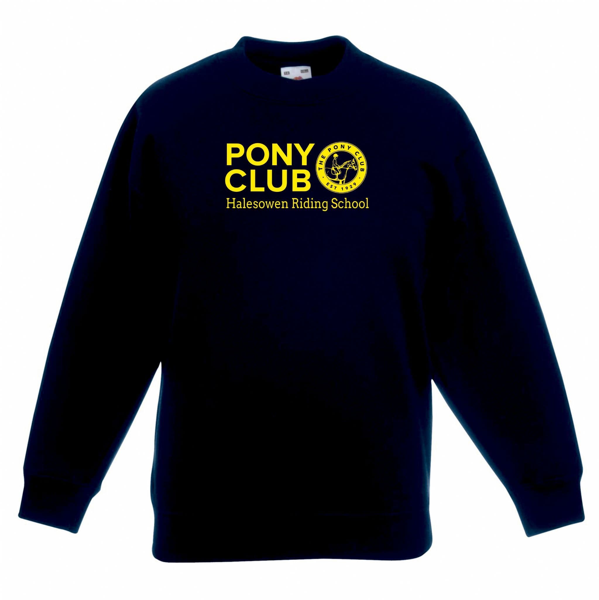 Children's "Halesowen Riding School" Pony Club Navy Sweatshirt UX7
