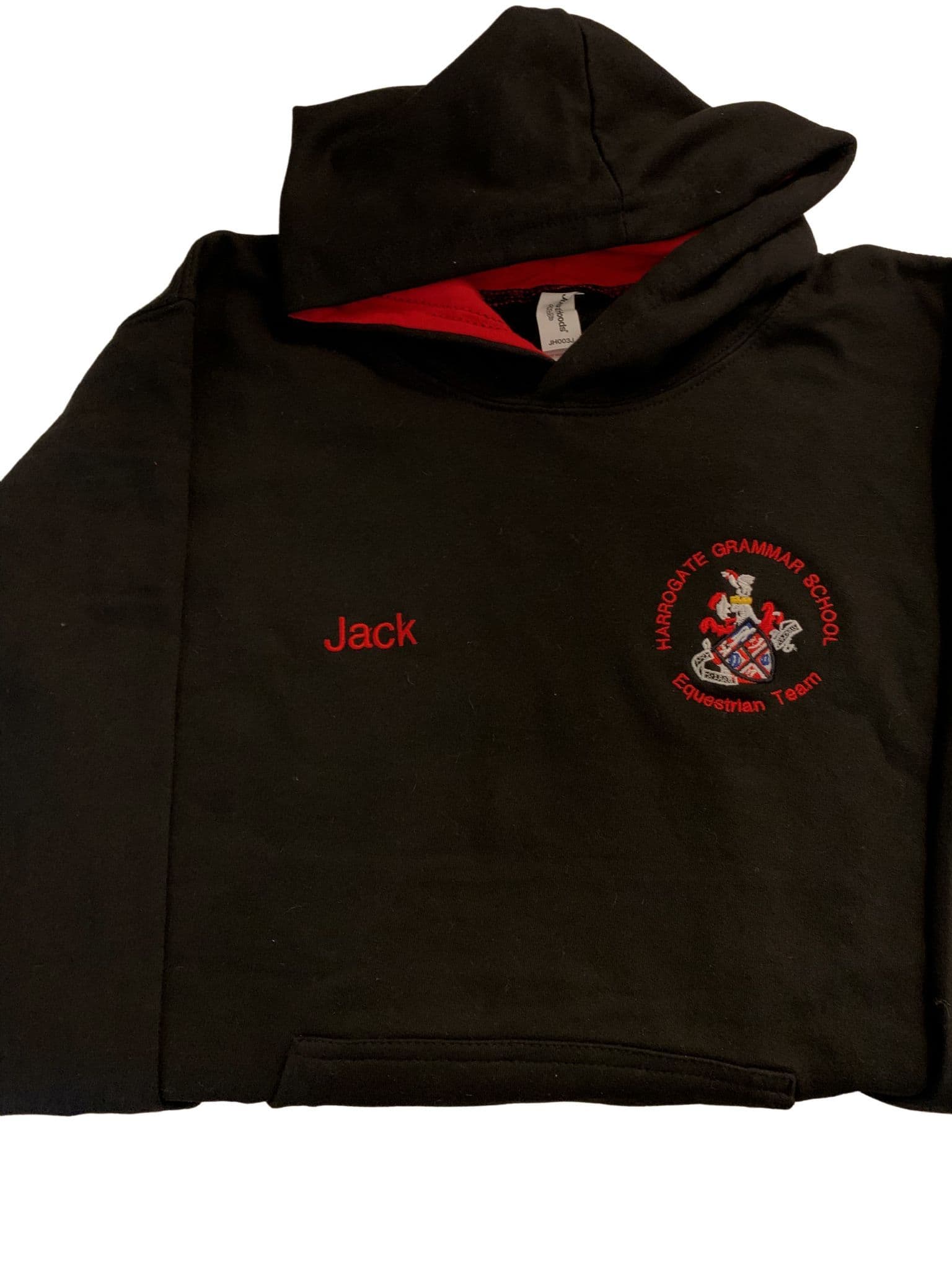 Children's Harrogate Grammar Black Hoodie