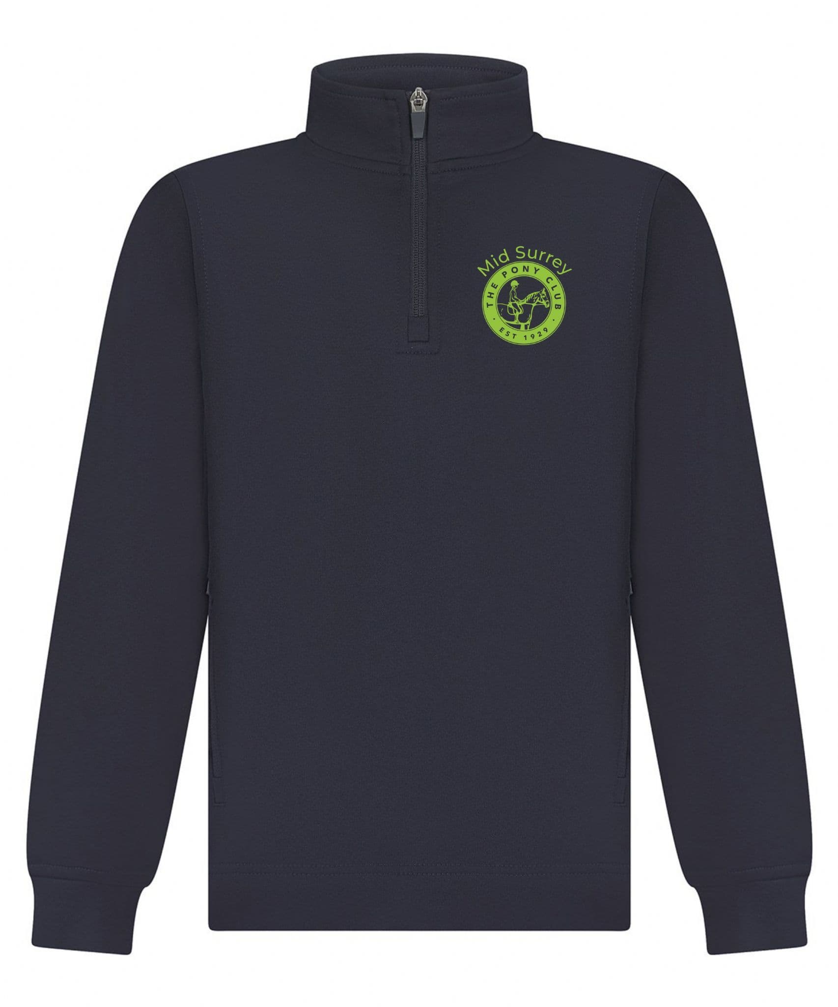 CHILDRENS Mid Surrey Navy Quarter Zip Top – LV875