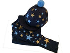 Children's Navy/Gold/Sky Base Layer & Hat Silk