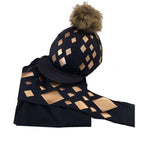 Children's Navy/Rose Gold Base Layer & Hat Silk
