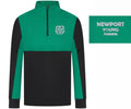CHILDRENS Newport YF Black/Emerald ¼ Zip Top – LV875