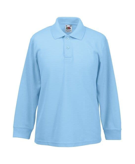 Children's North Cornwall Light Blue Long Sleeve Polo