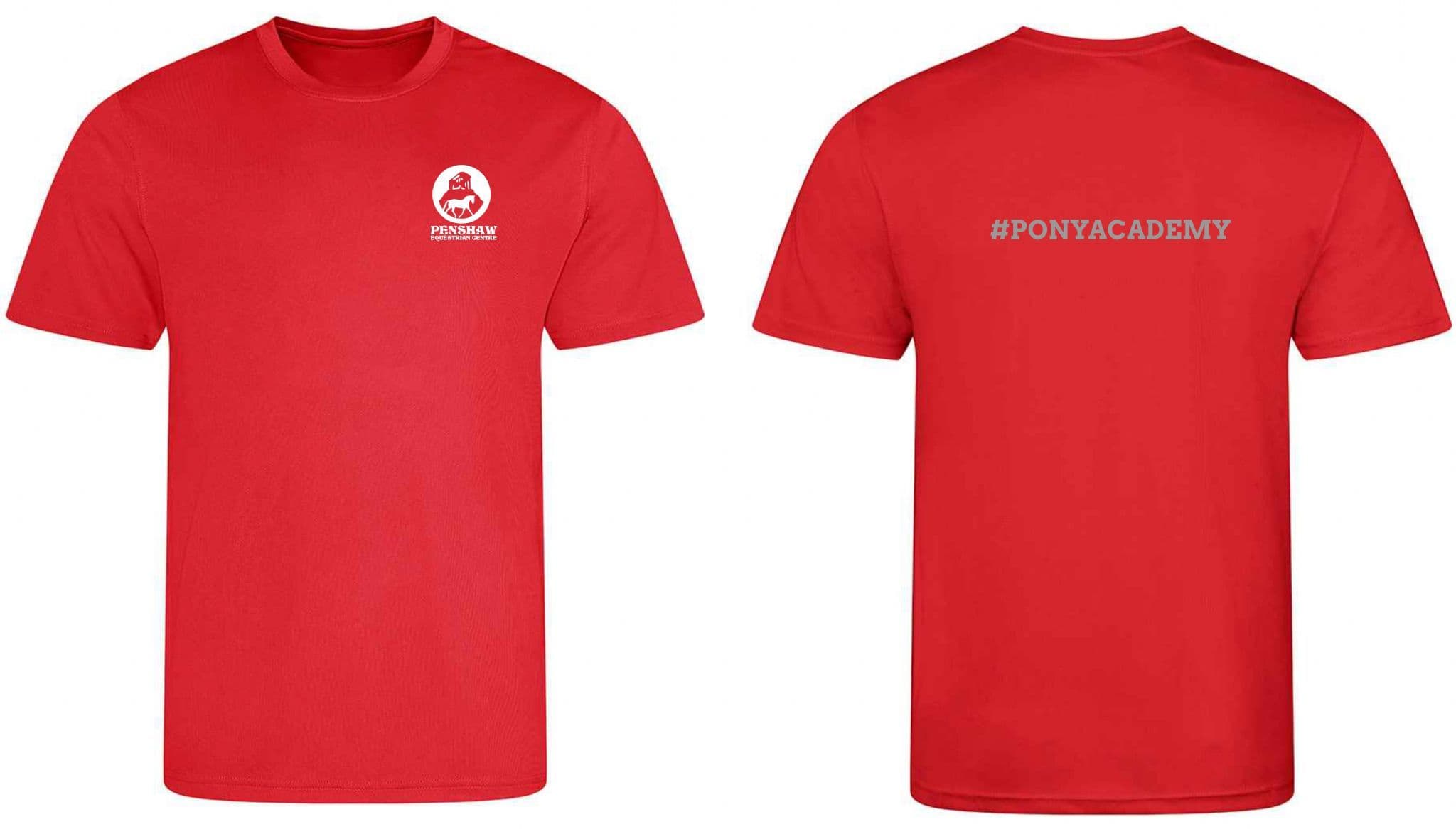 CHILDRENS Penshaw Pony Academy Red 'Cool' T-shirt – JC001B