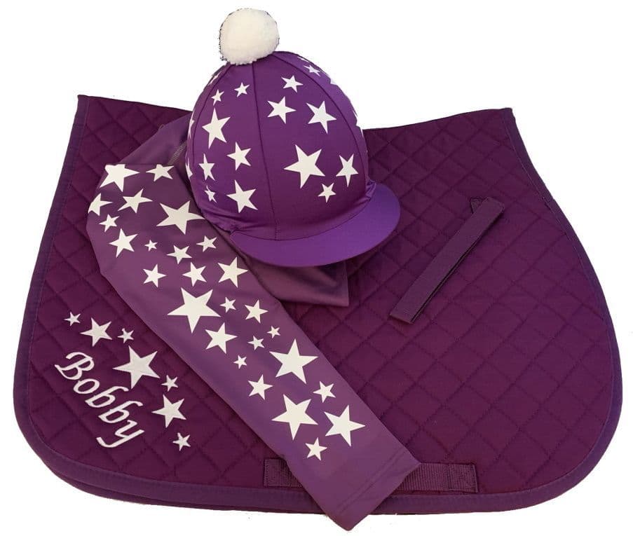 Children's Purple/White Scattered Stars Cross Country Colours