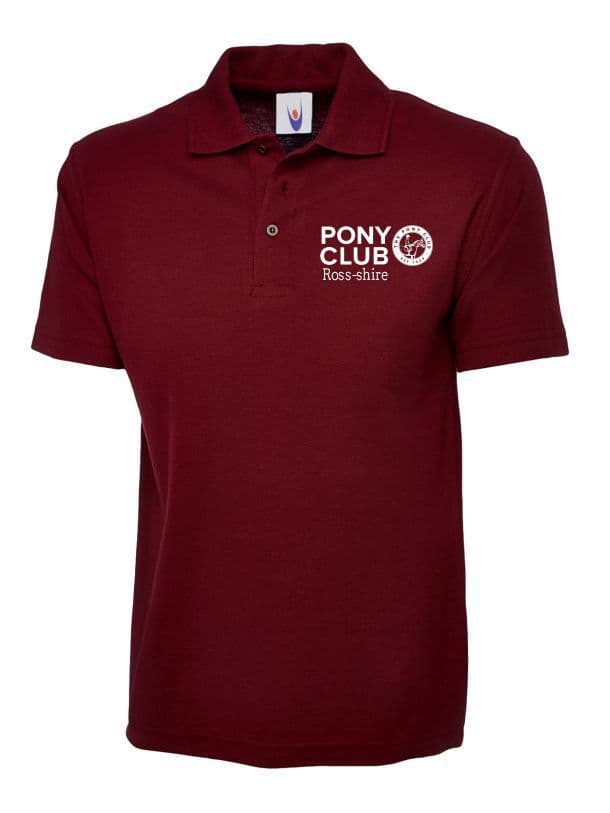 CHILDRENS Ross-shire PC Burgundy Polo Shirt – UC103