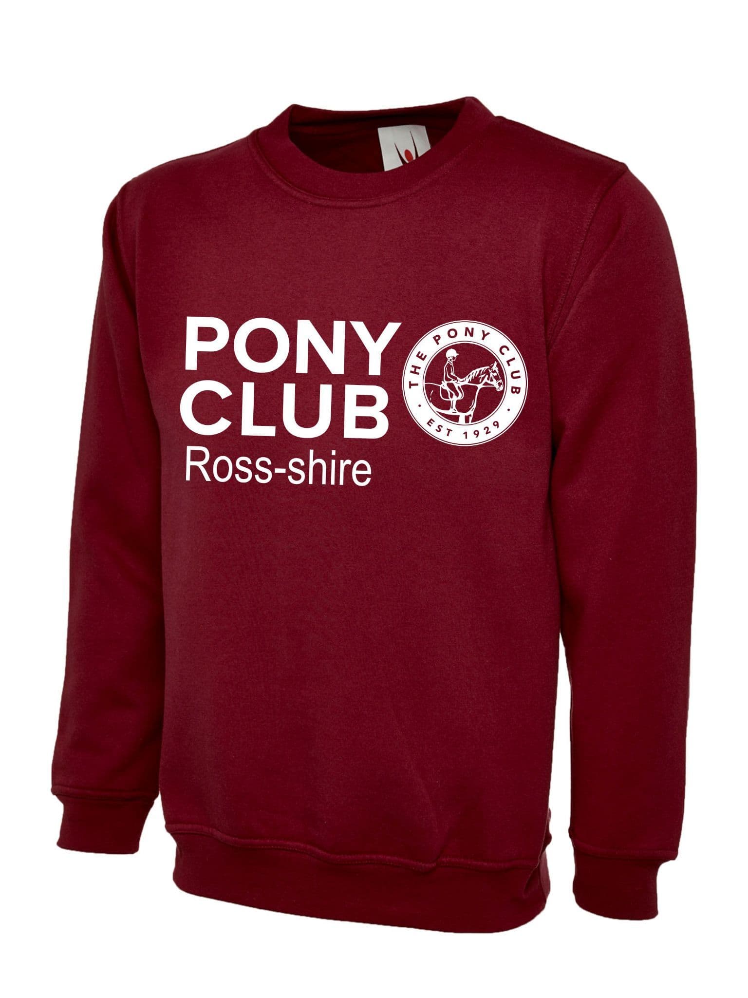 CHILDRENS Ross-shire PC Burgundy Sweatshirt – UX7
