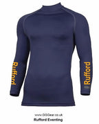 Children's Rufford Competition Base Layers and navy silks with scattered golden yellow spots.