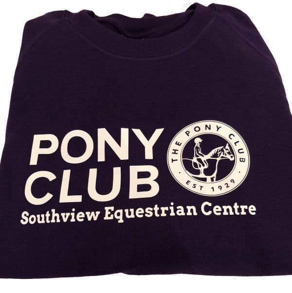 Children's Southview equestrian centre pony club purple Sweatshirt SS271