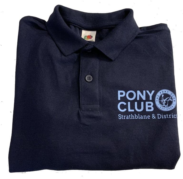 Children's Strathblane Long Sleeve Navy Polo