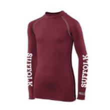 Children's Suffolk PC Burgundy Base Layer