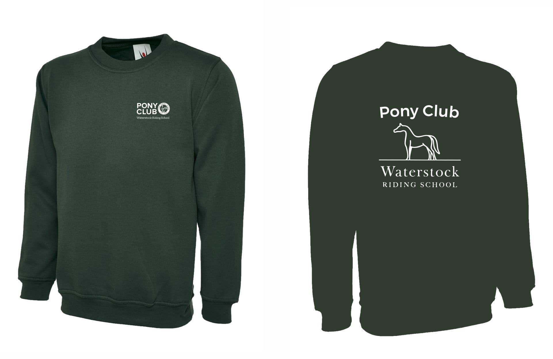 Children's Waterstock Riding School Green Sweatshirt UX7
