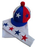 Children's White/red/Blue Base Layer & Hat Silk