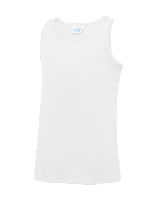 Children's White Waveney Harriers Tet running vest JC07j