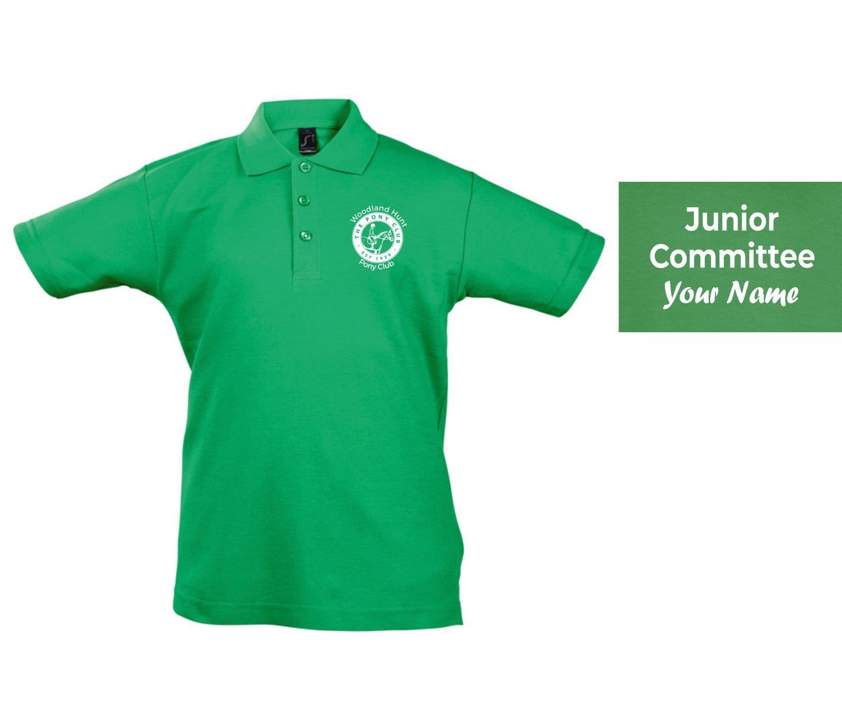 Children's' Woodland Hunt Committee Polo Shirt Emerald – 11344