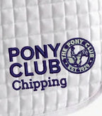 Chipping Pony Club embroidered white Le Meiux Dressage Saddlecloths