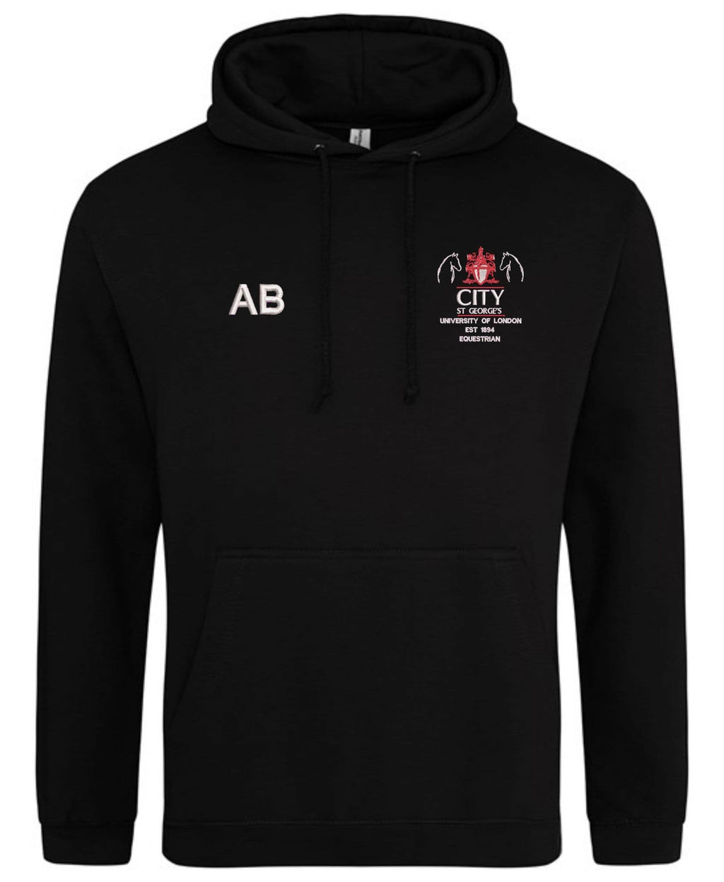 City St George's University Black Hoodie – JH001