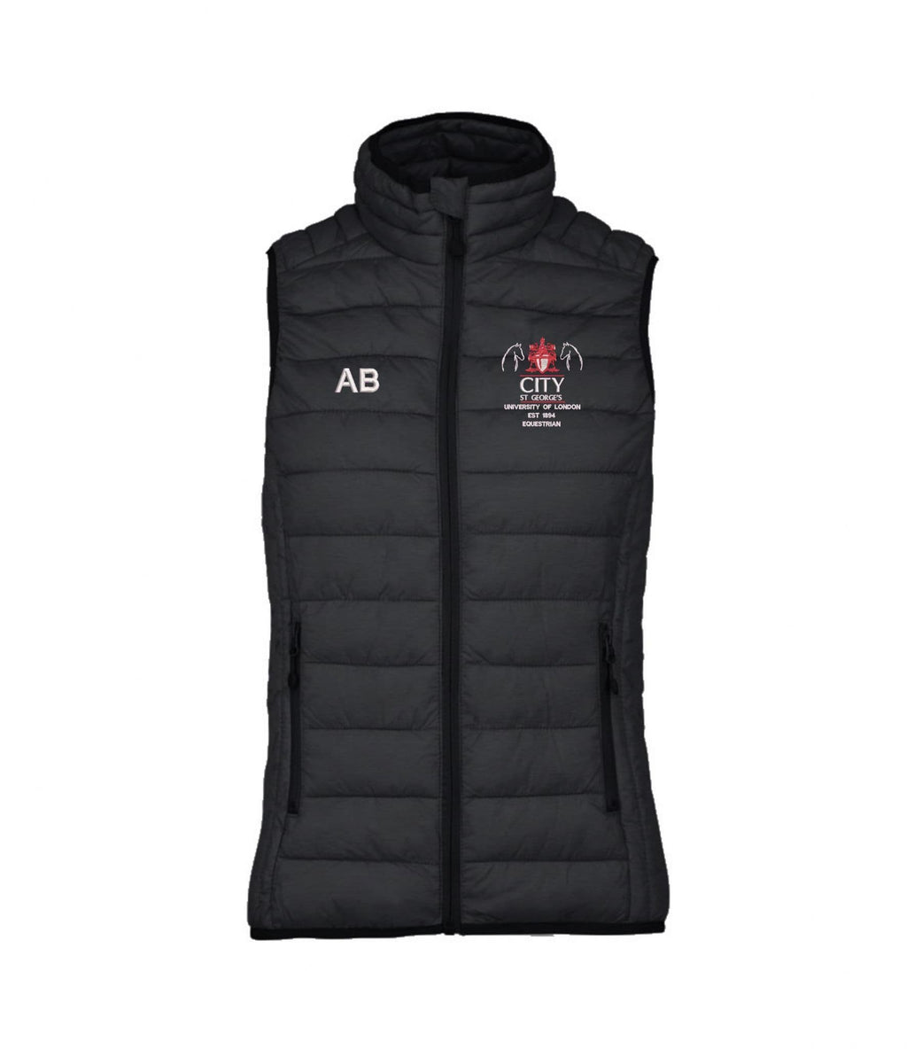 City St George's University Black Padded Gilet – KB6114