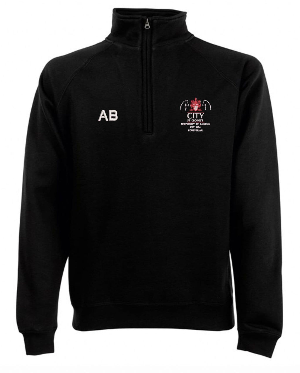 City St George's University Black Quarter Zip Sweatshirt – SS830